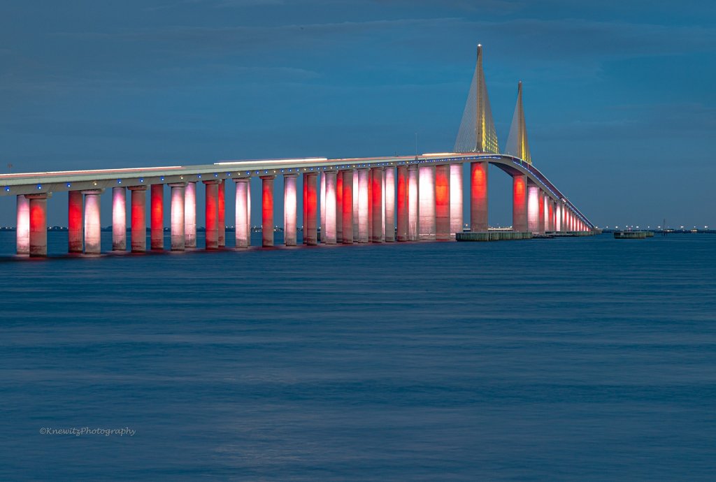 Skyway Bridge Illuminated